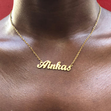 Chunky Name Plate Necklace